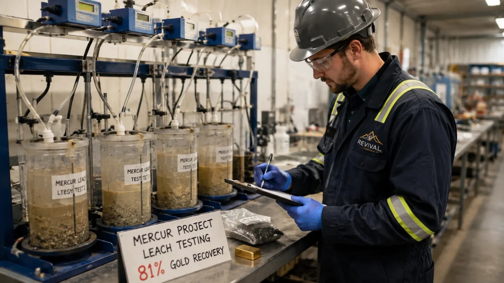 Revival Gold alcanza 81% de recuperación de oro en pruebas de lixiviación del proyecto Mercur