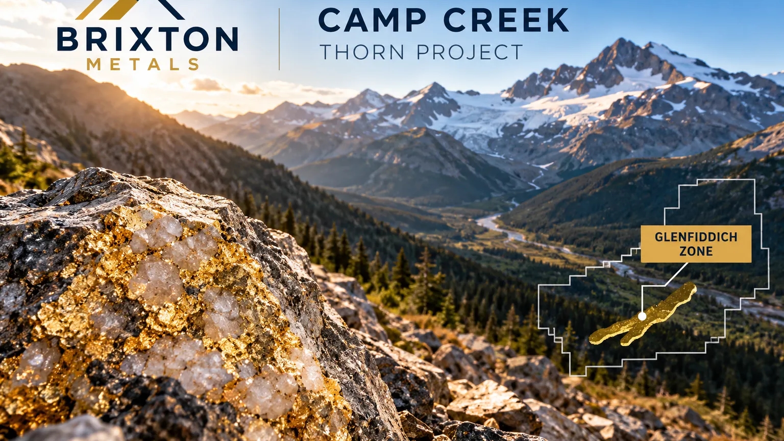 Brixton amplía Glenfiddich con 58 metros de 0,50 g/t AuEq y prepara recurso para Camp Creek