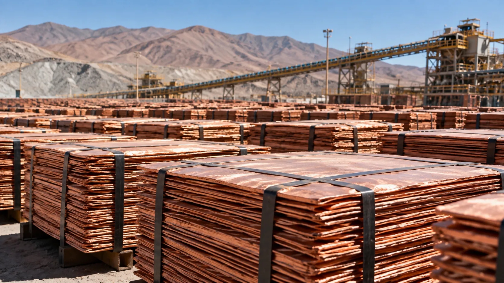 Preço do cobre cai 1,44%, para US$6,59 por libra, e aumenta a atenção sobre a menor produção mineral do Chile