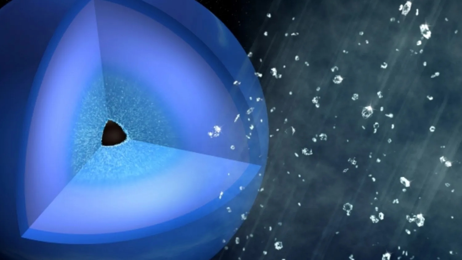 Comprimem água entre dois diamantes e descobrem estrutura atômica que desafia as expectativas