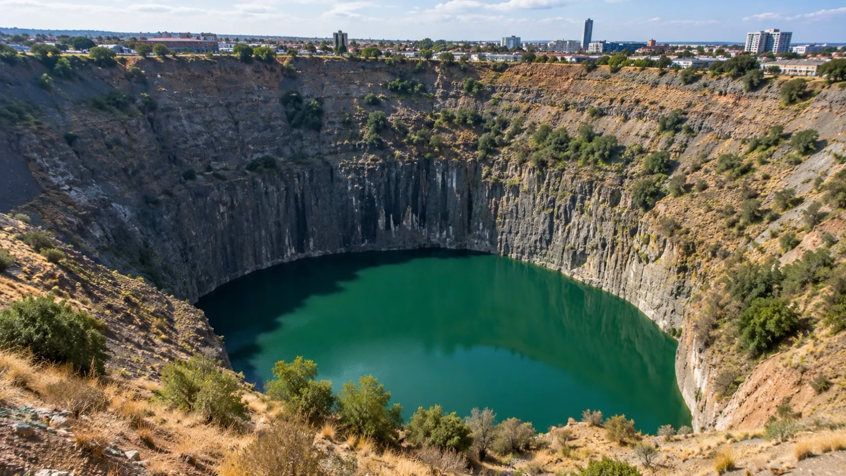 O buraco de 215 metros escavado à mão por milhares de mineradores em Kimberley