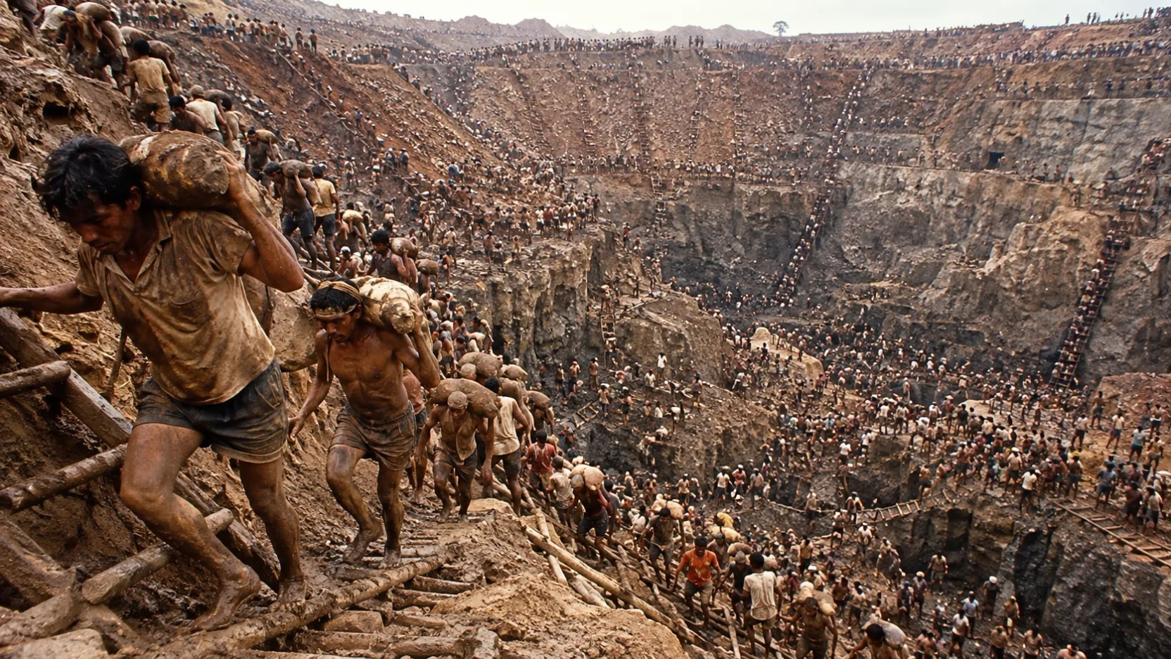 O ouro surgia no fundo de Serra Pelada: que trabalho aguardava quem o encontrava?